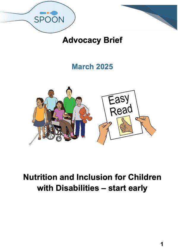 Nutrition and Inclusion for Children with Disabilities – start early