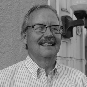 Black and white portrait of Dana Johnson