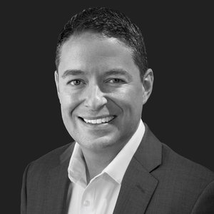 Black and white portrait of Eric Evans