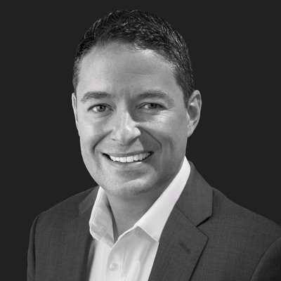 Black and white portrait of Eric Evans