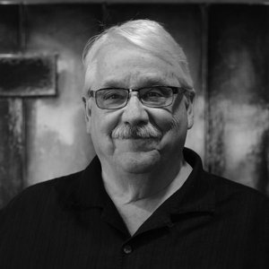 Black and white portrait of John Himes