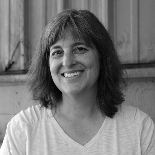 Black and white portrait of Mishelle Rudzinski