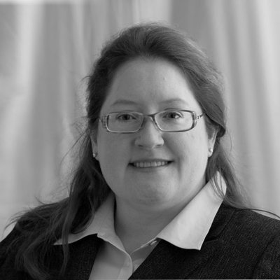 Black and white portrait of Susan Shank