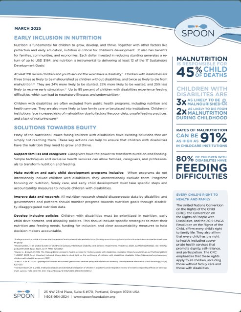 Early inclusion in nutrition