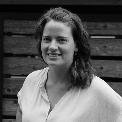 Black and white portrait of Carolyn Moore