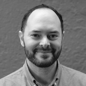 Black and white portrait of Jon Baldivieso