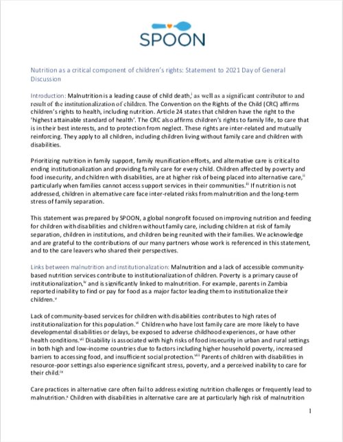 Screenshot of the first page of our statement