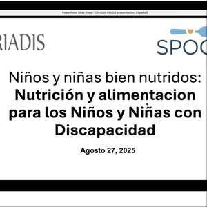 Screenshot from the RIADIS/SPOON webinar
