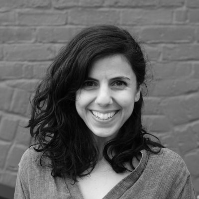 Black and white portrait of Zeina Makhoul